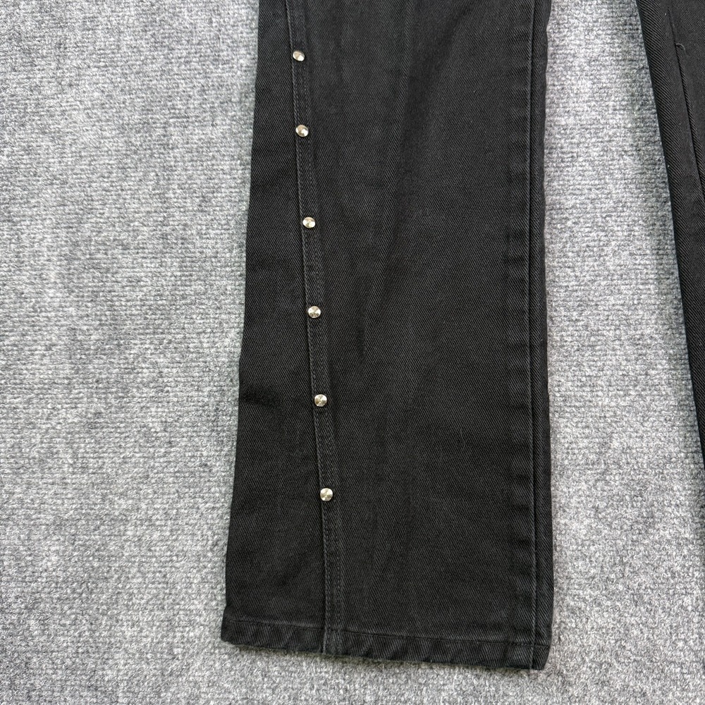 Rockies Womens Jeans 7/8 Black Studded Side Zip Western Vintage 90s Bareback - Picture 4 of 16